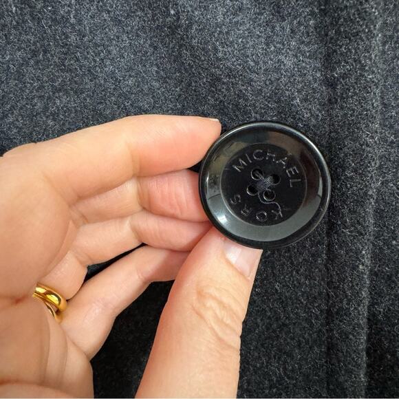 Michael Kors Charcoal Grey Wool Pea Coat Womens S Classic Warm Winter Short Fall - Picture 6 of 9